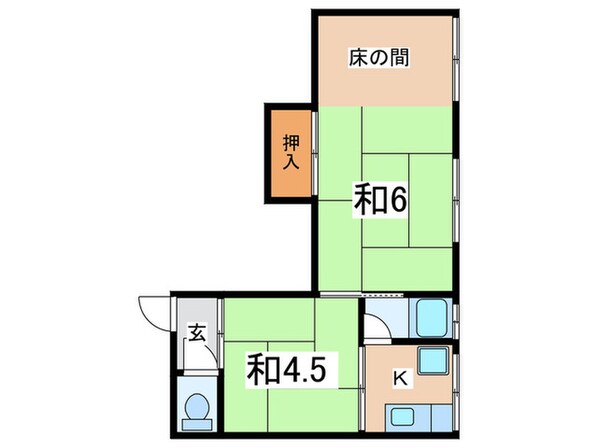 かつらマンションの物件間取画像